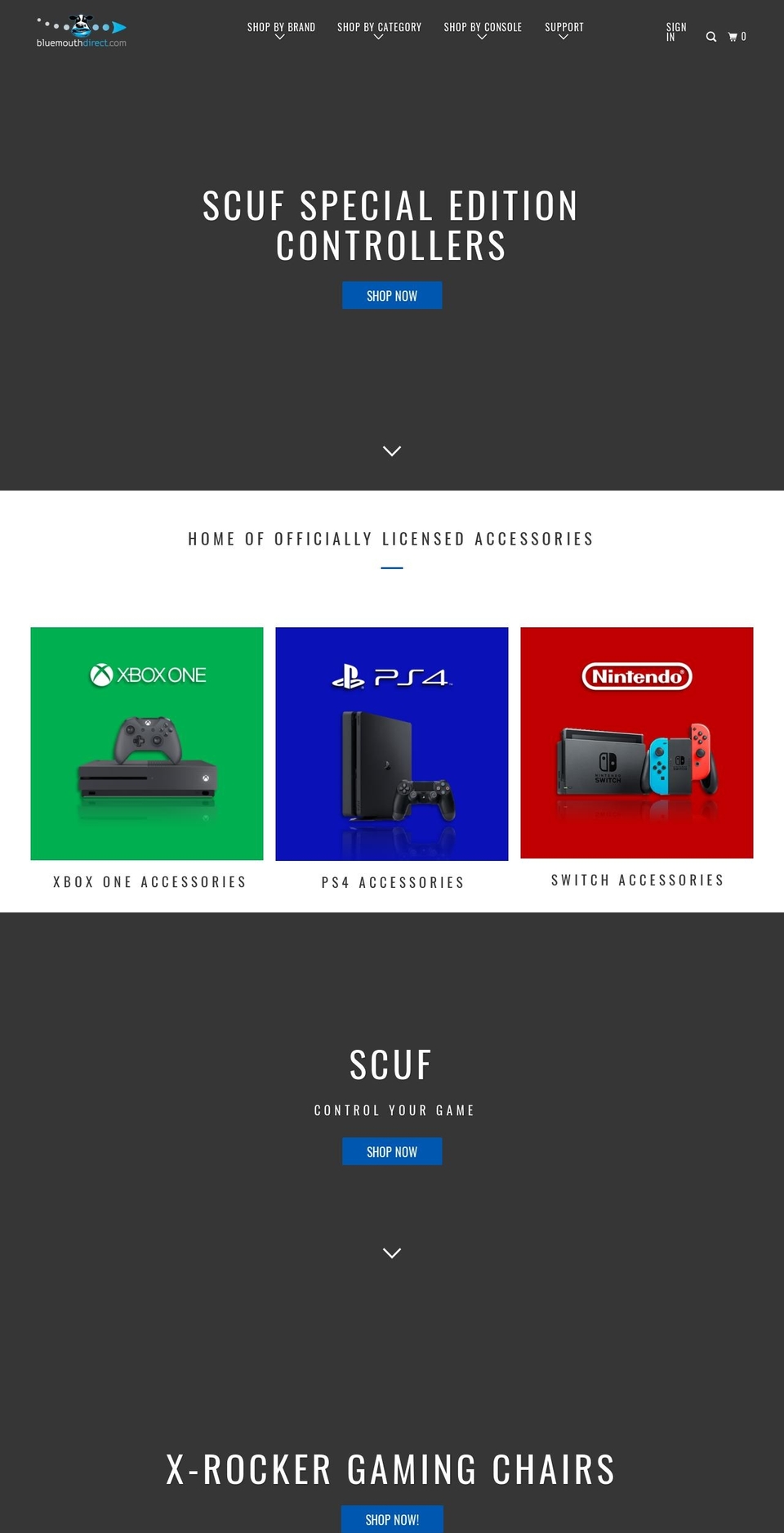 bluemouth.com.au shopify website screenshot