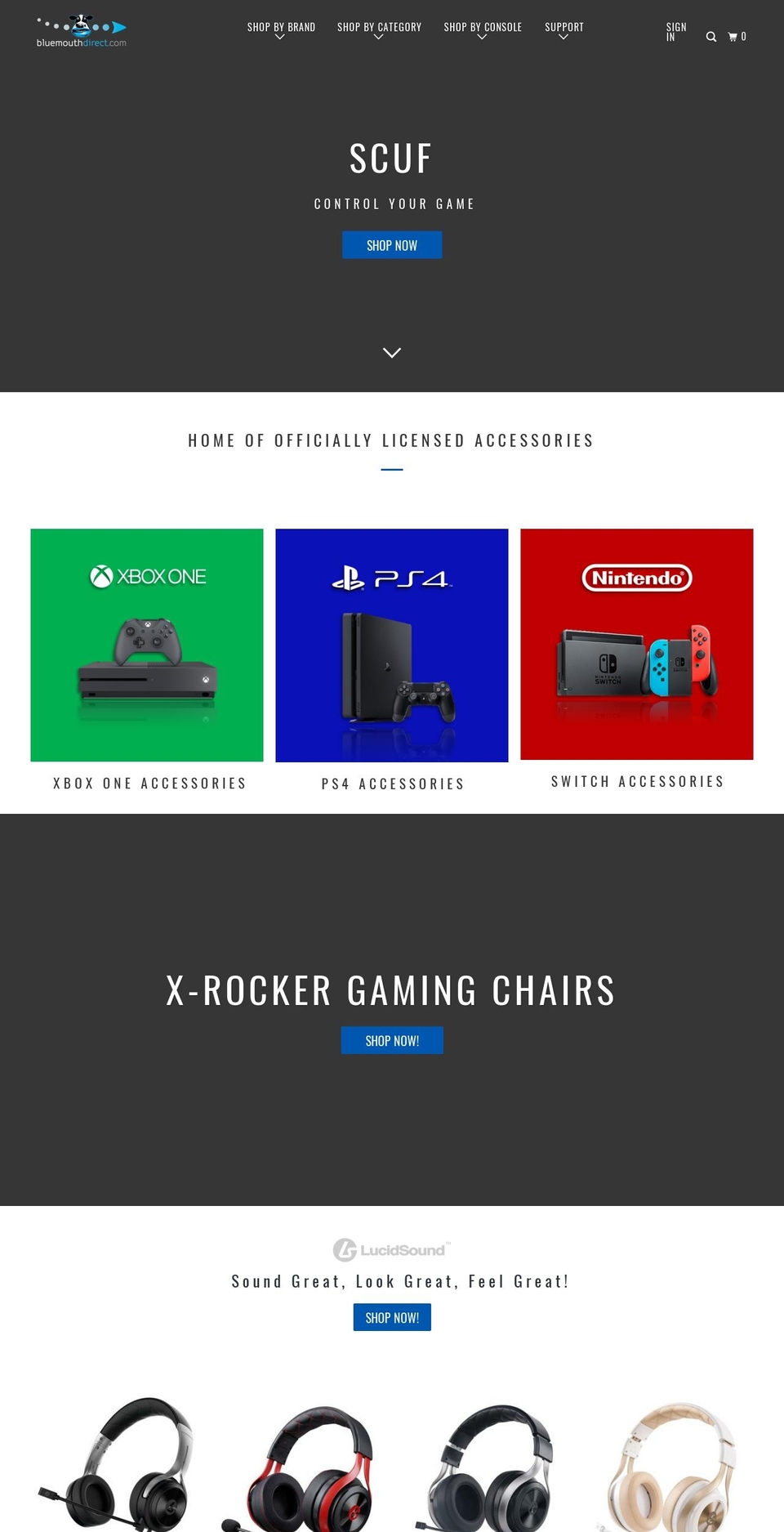 bluemouthdirect.com shopify website screenshot