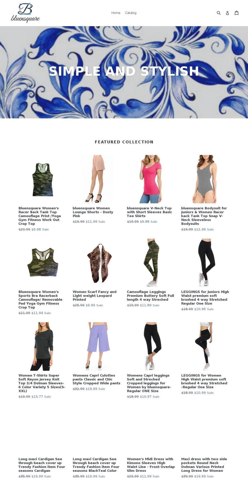 bluensquare.com — Shopify storefront screenshot
