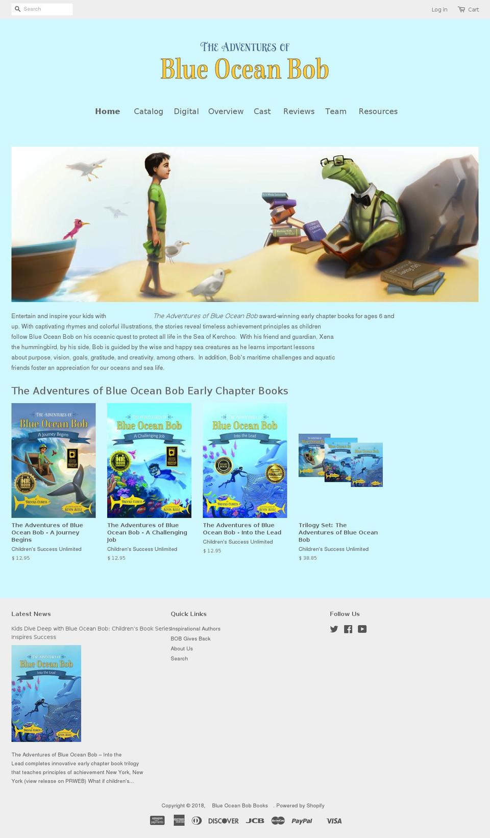 blueoceanbobbooks.com — Shopify storefront screenshot