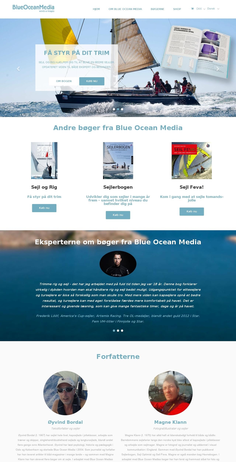 blueoceanmediabooks.dk shopify website screenshot