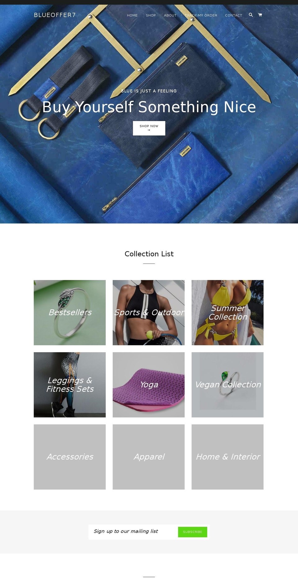 blueoffer7.com — Shopify storefront screenshot