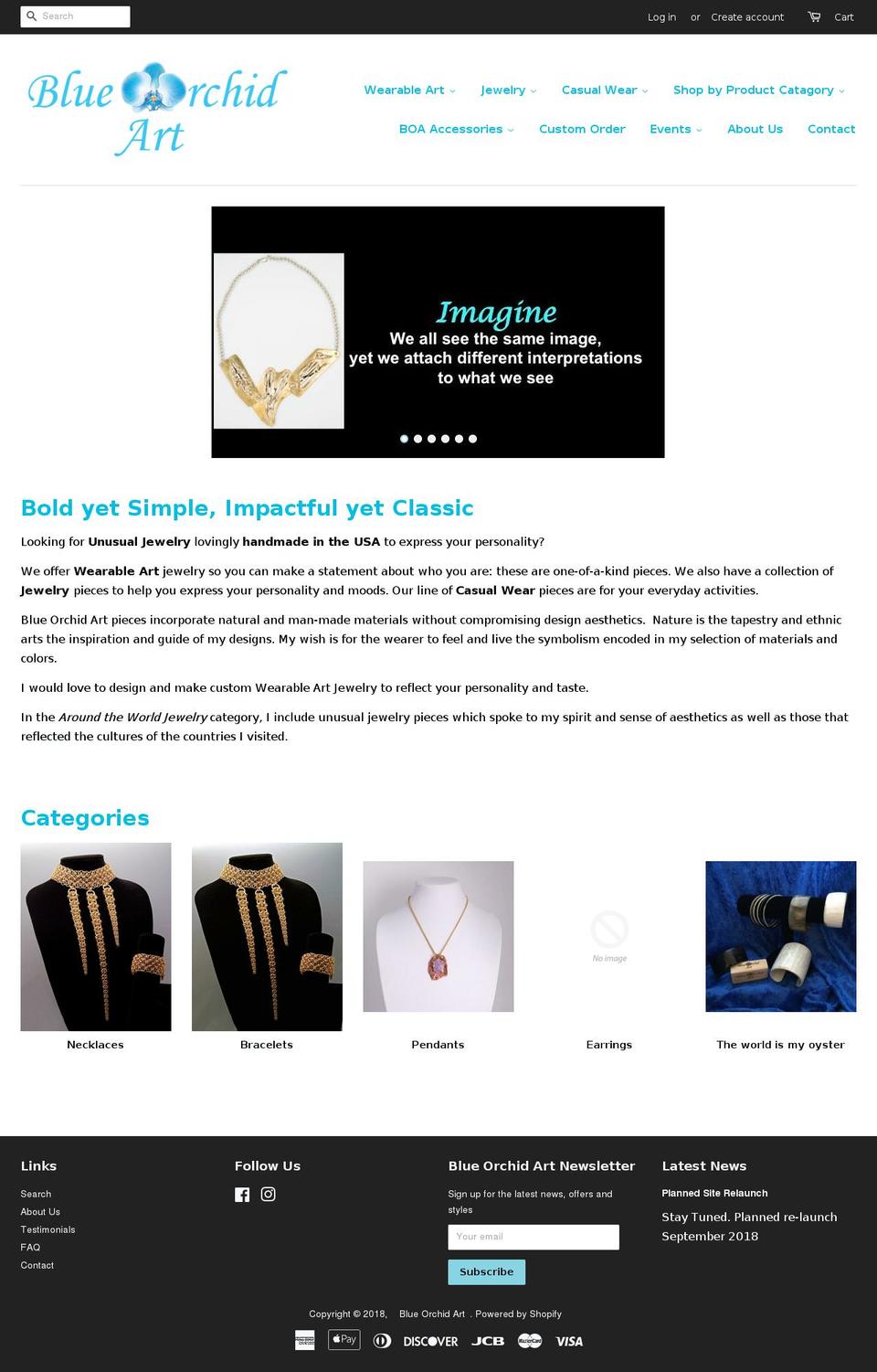 blueorchidart.com shopify website screenshot