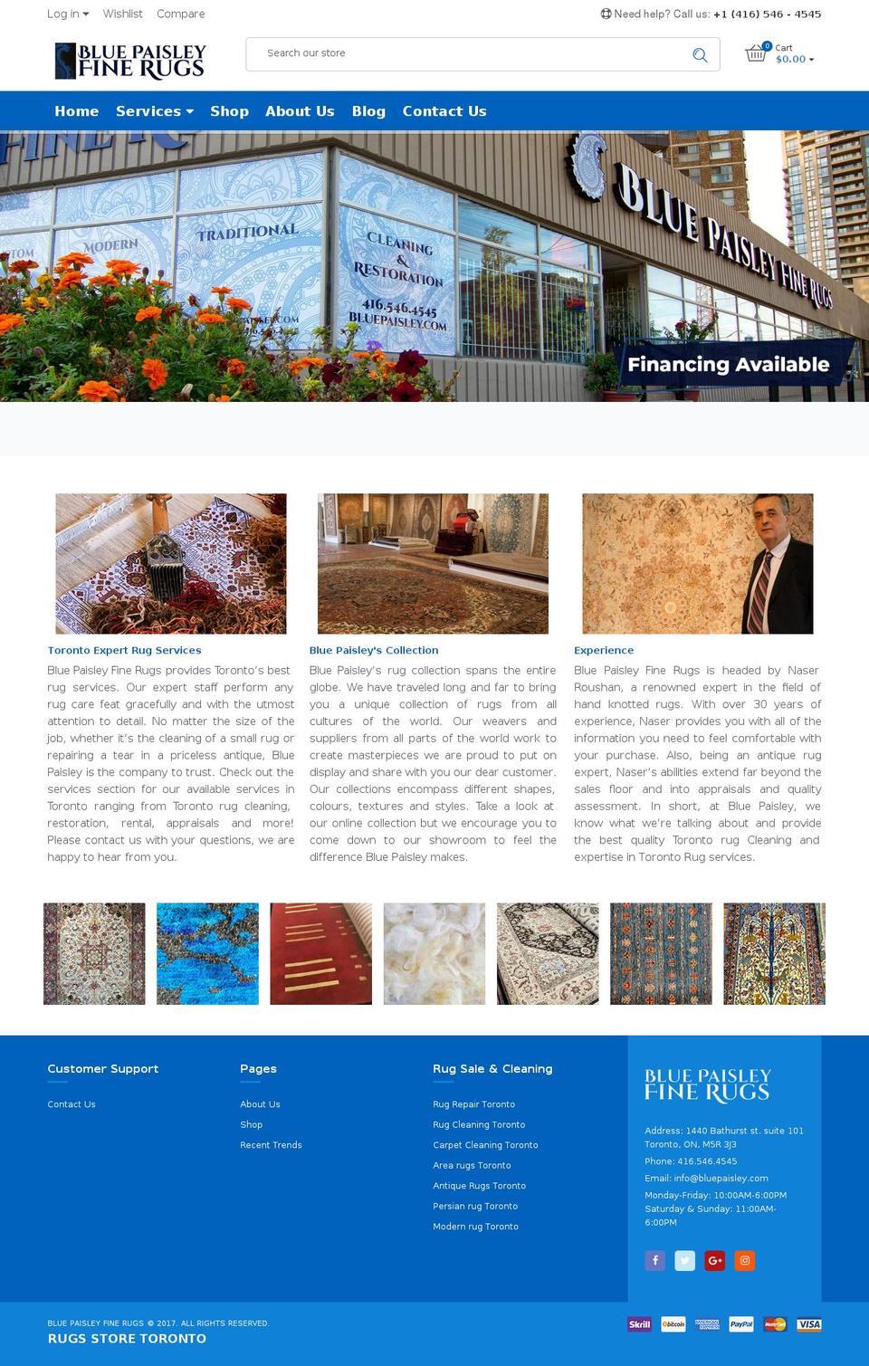 bluepaisley.com shopify website screenshot