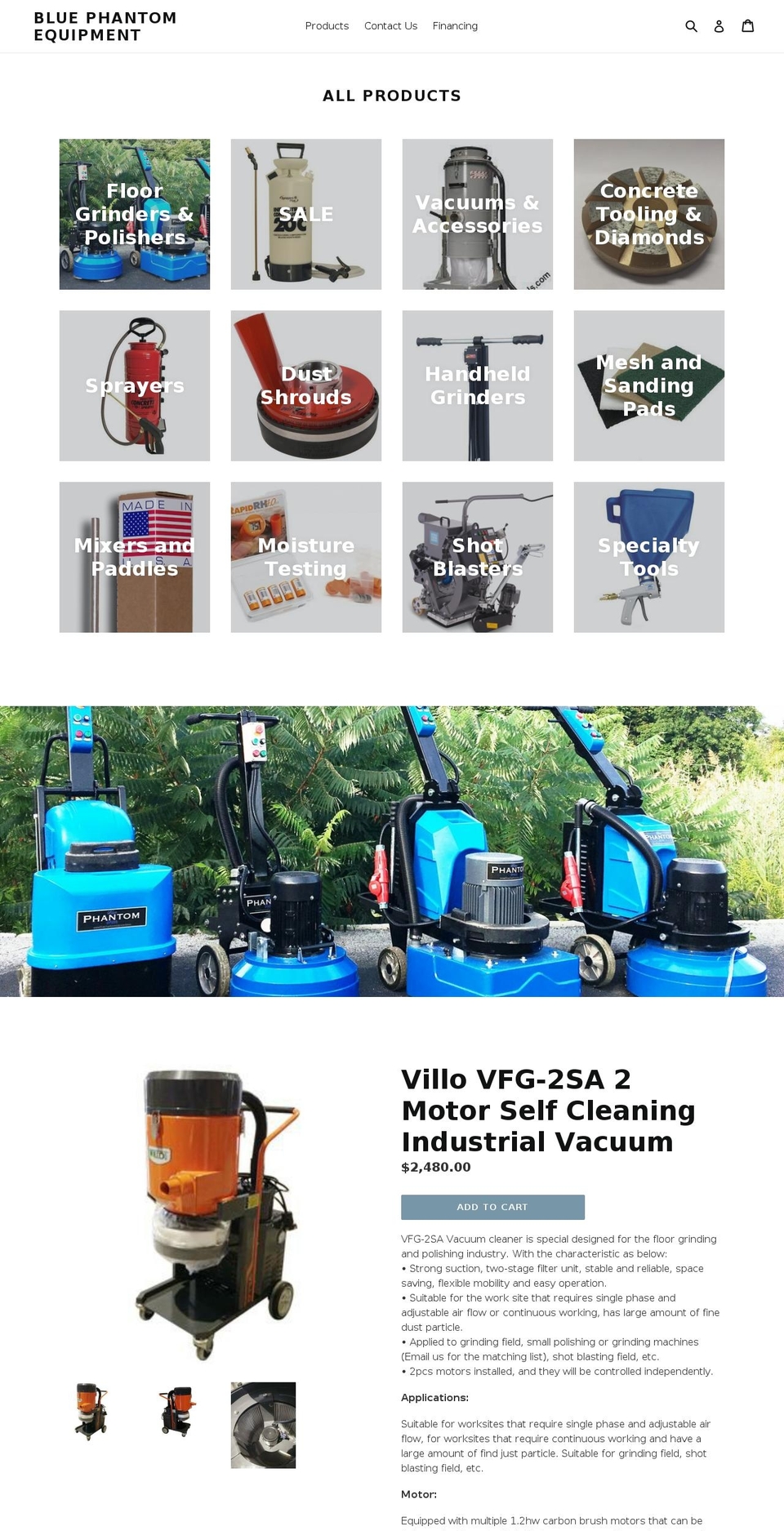 bluephantomequipment.com shopify website screenshot