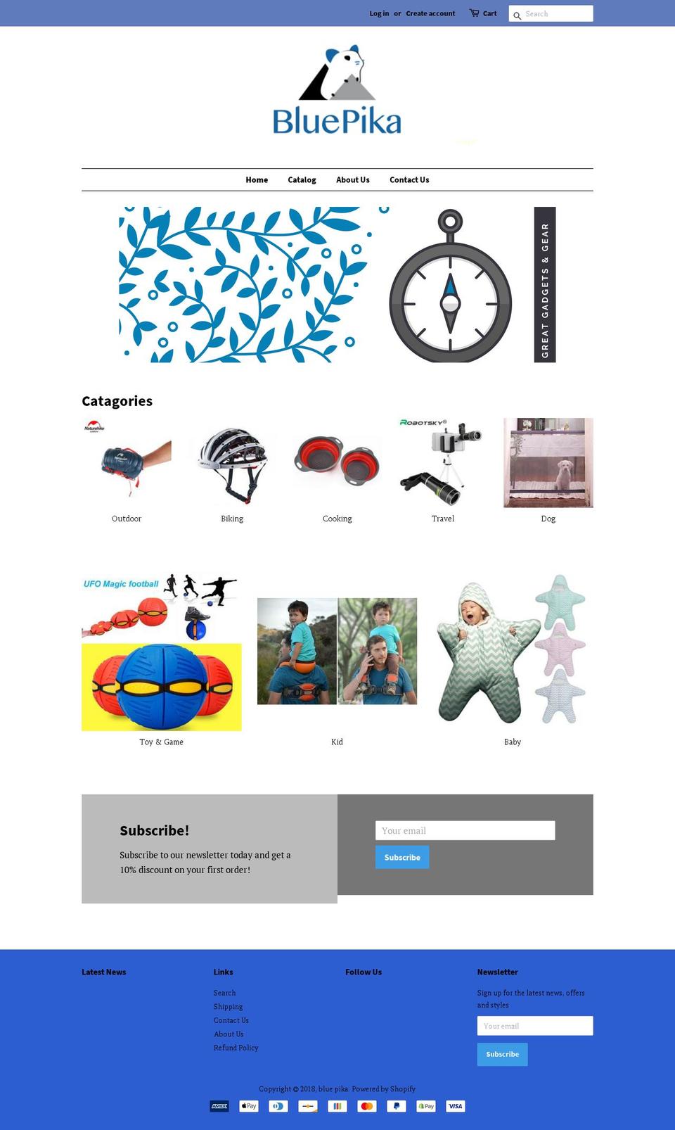 bluepika.com shopify website screenshot