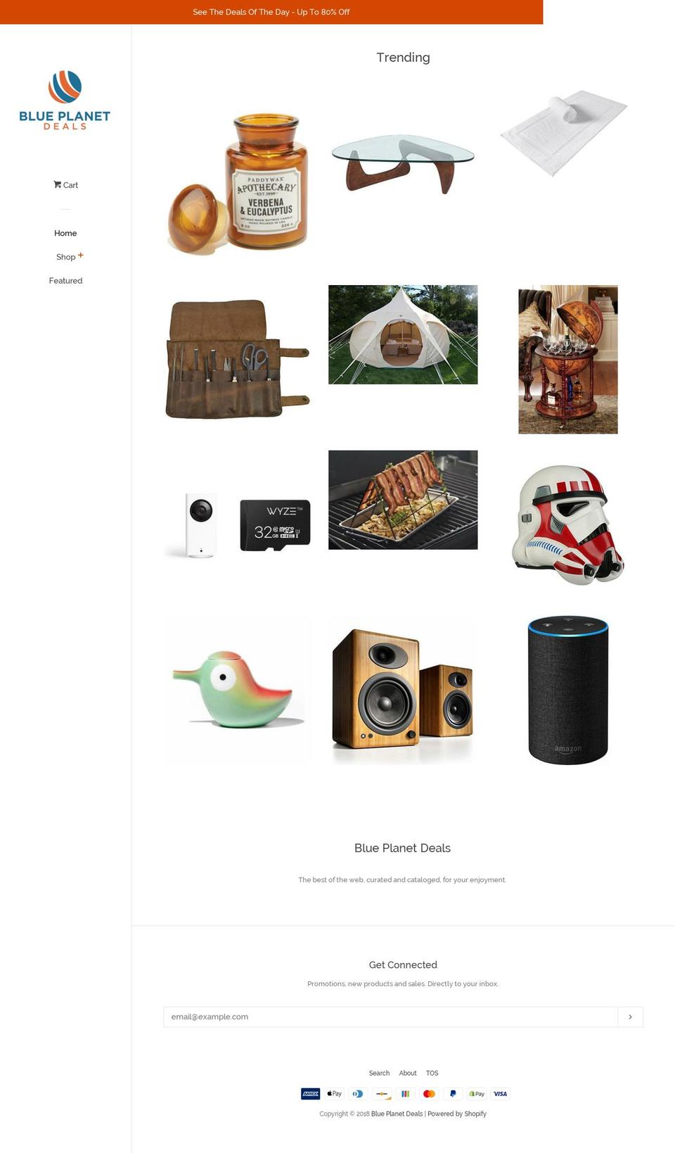 blueplanetdeals.com — Shopify storefront screenshot