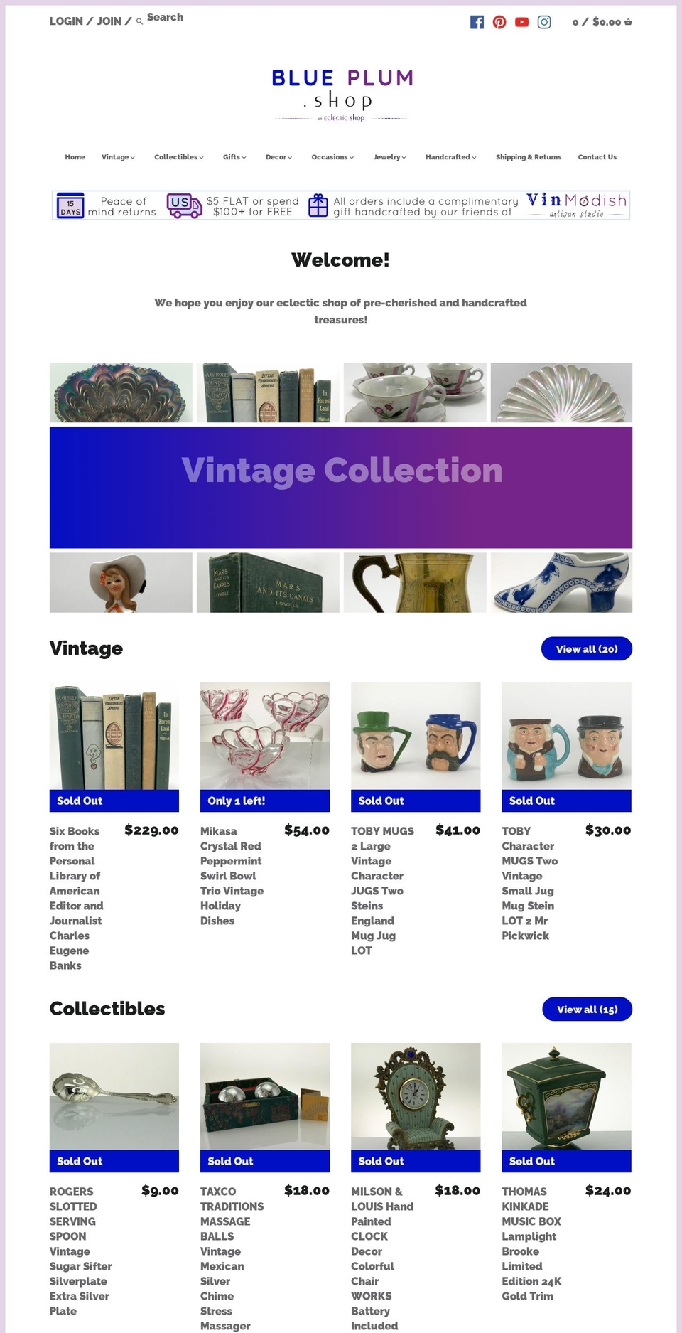blueplum.shop shopify website screenshot