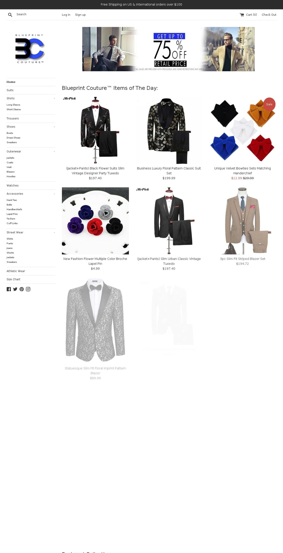 blueprintcouture.com — Shopify storefront screenshot