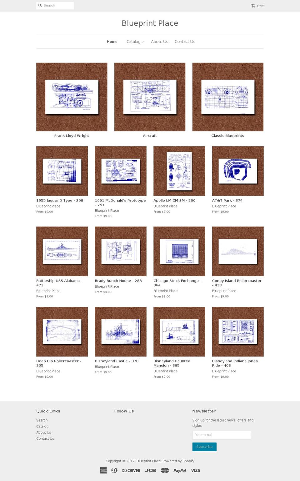 blueprintplace.com shopify website screenshot
