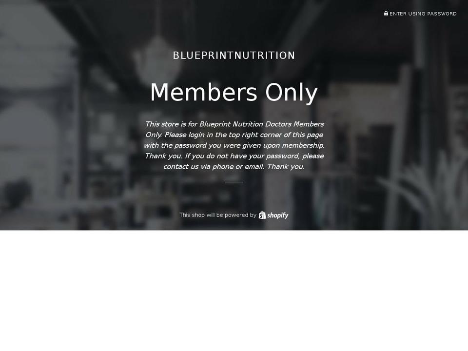 blueprinttonutrition.com — Shopify storefront screenshot
