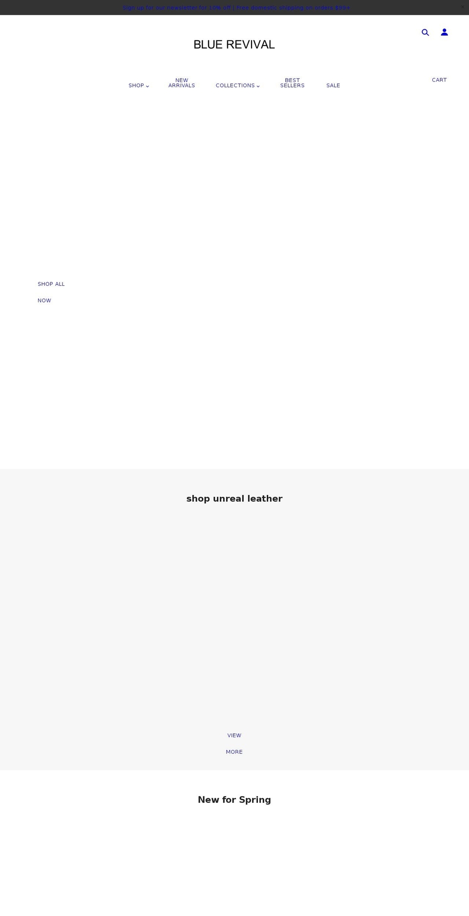 bluerevival.com shopify website screenshot