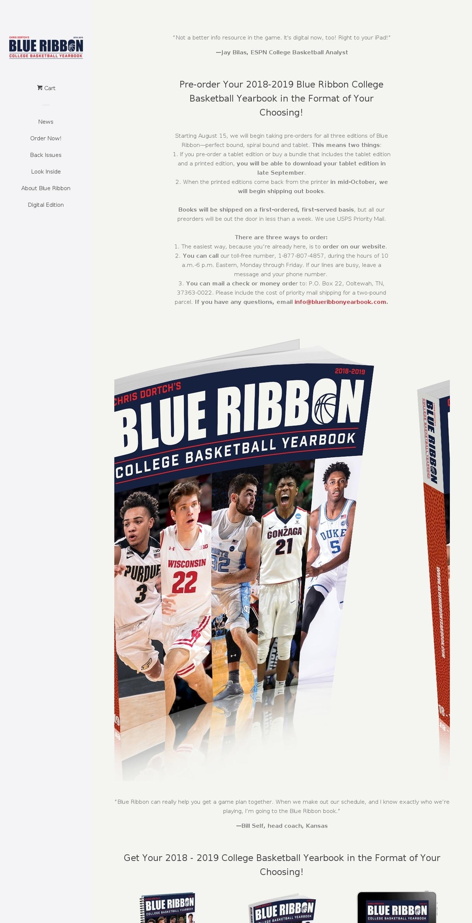 blueribbonyearbook.com shopify website screenshot