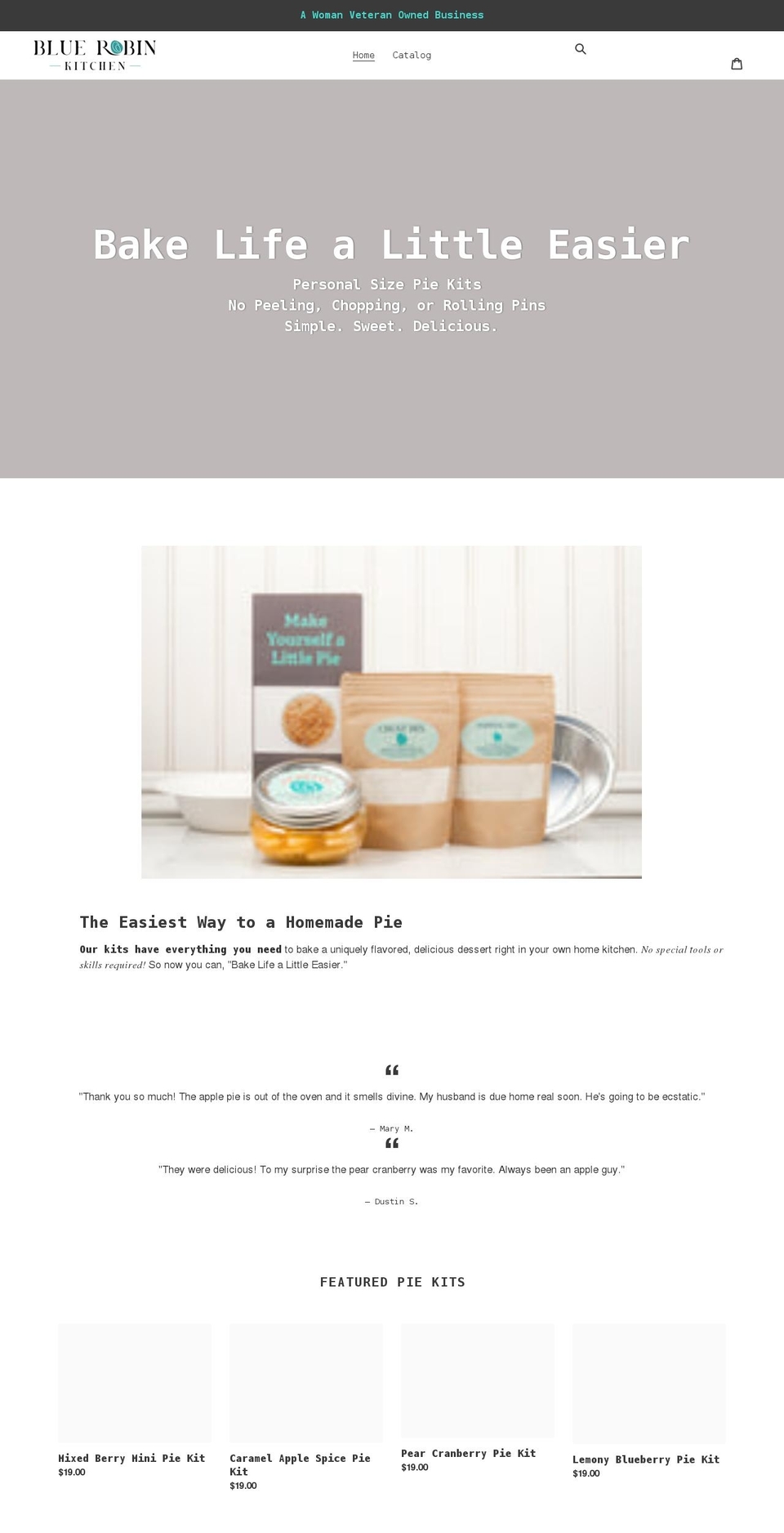 bluerobinkitchen.com shopify website screenshot