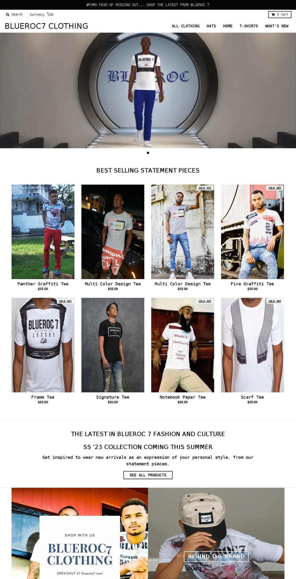 blueroc7.com shopify website screenshot