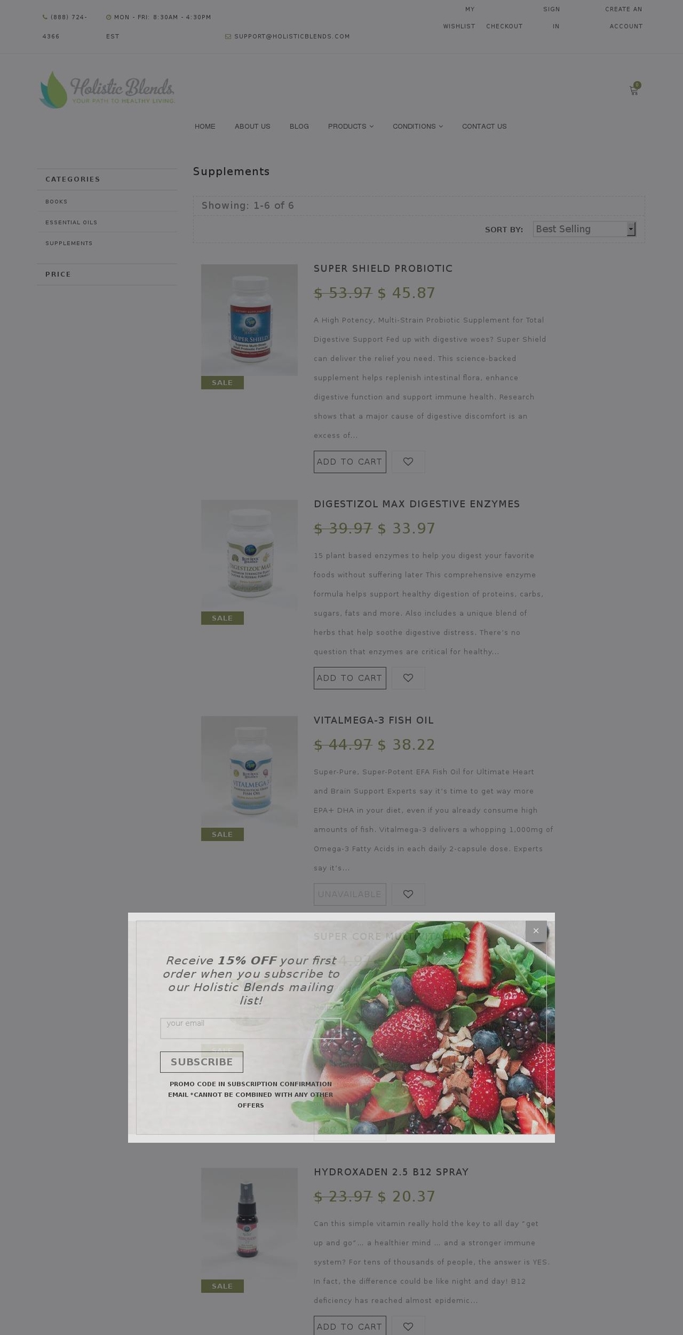 Holistic Blends - CarlowSEO Shopify theme site example bluerockholistics.net