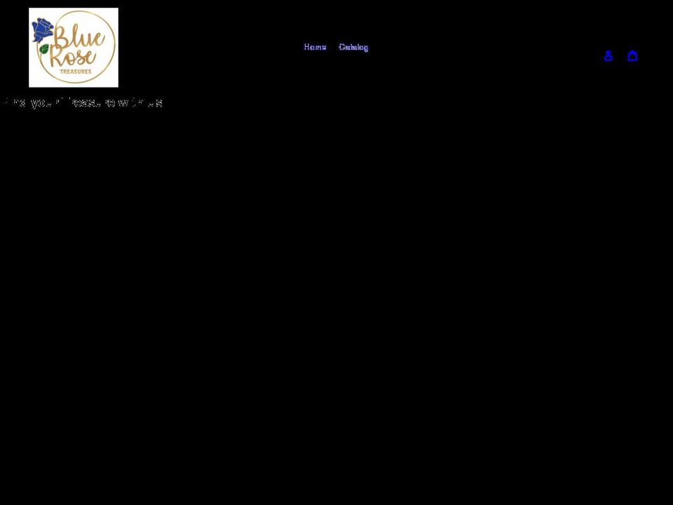 bluerosetreasures.com shopify website screenshot