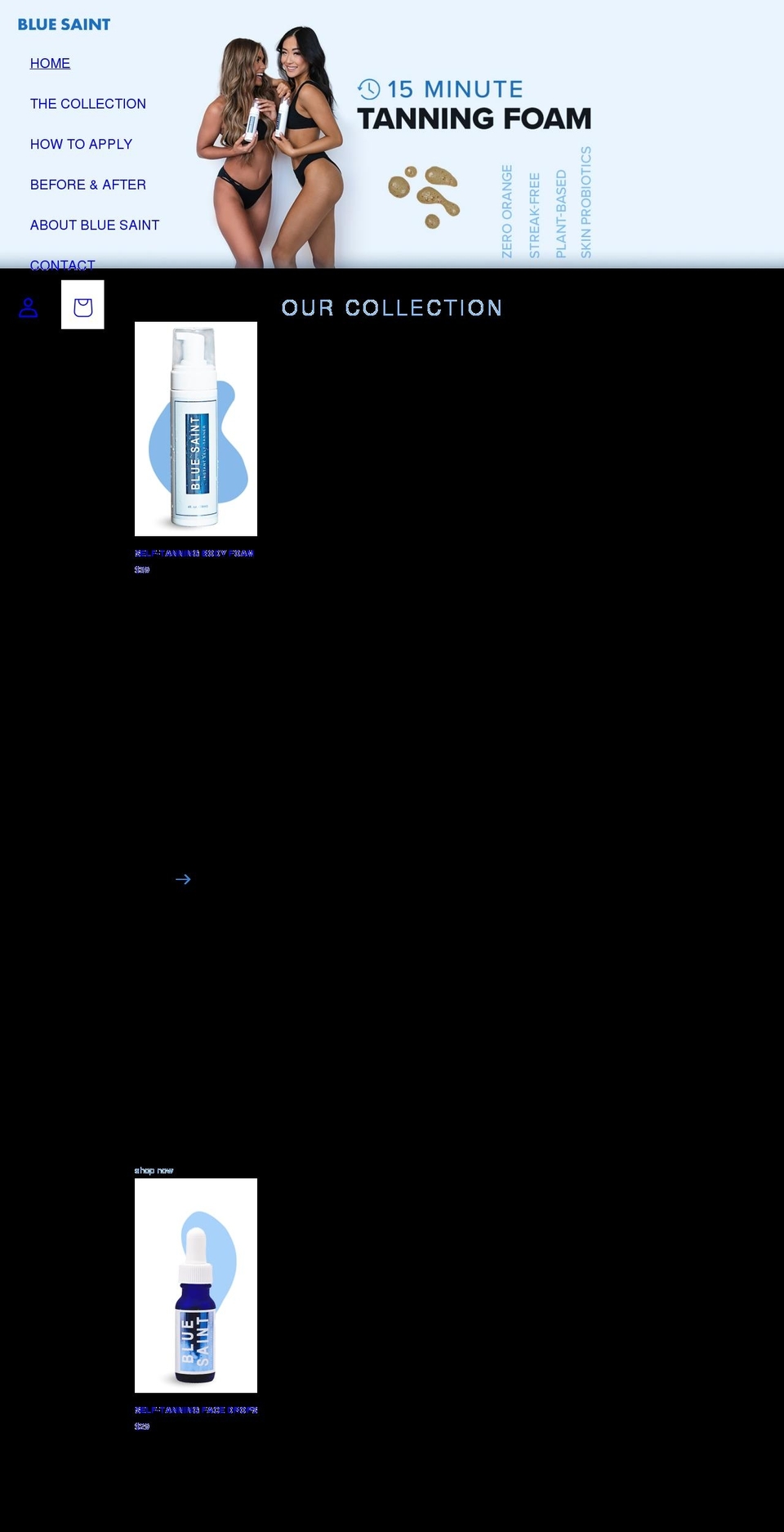 bluesaint.com shopify website screenshot