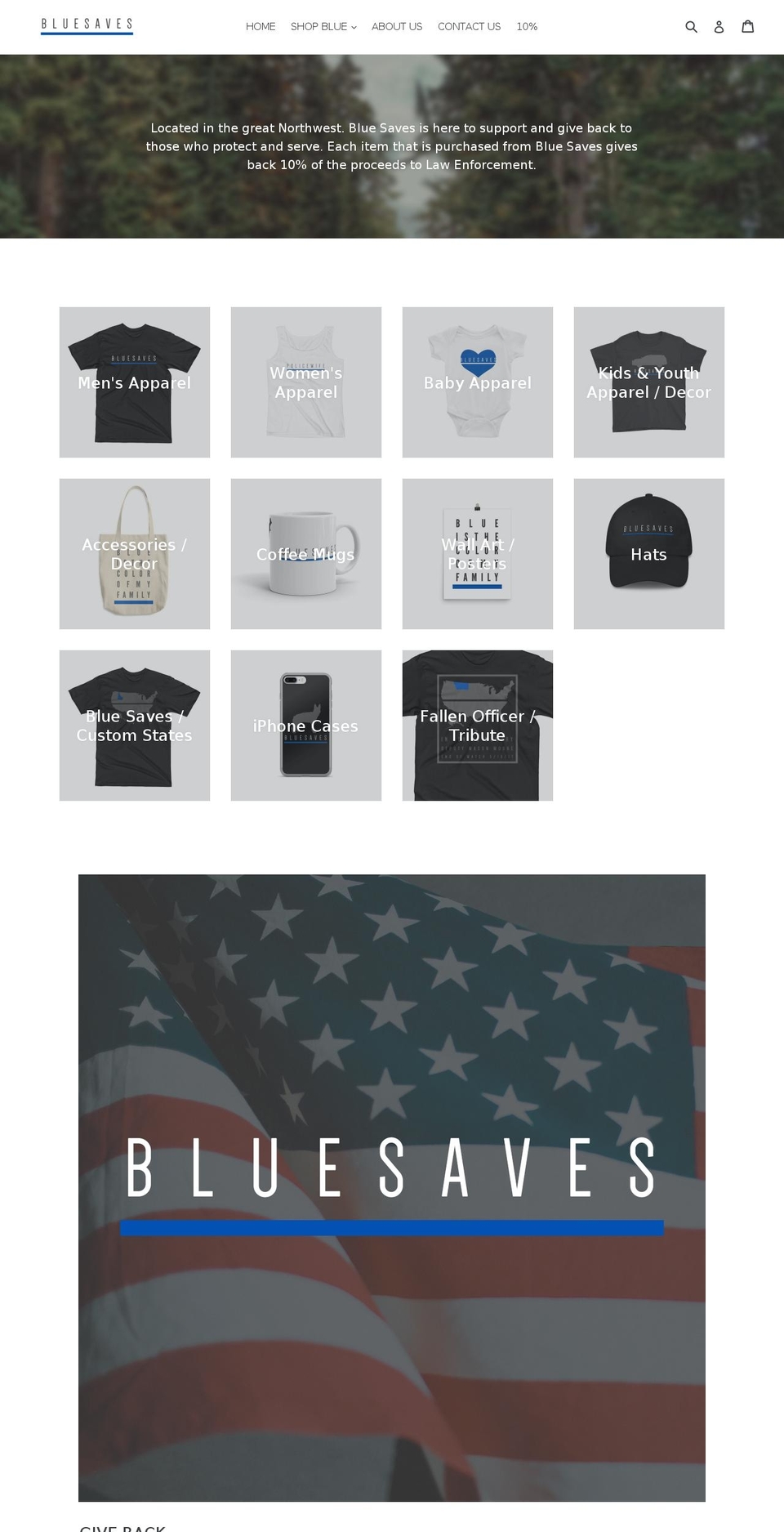bluesaves.com — Shopify storefront screenshot