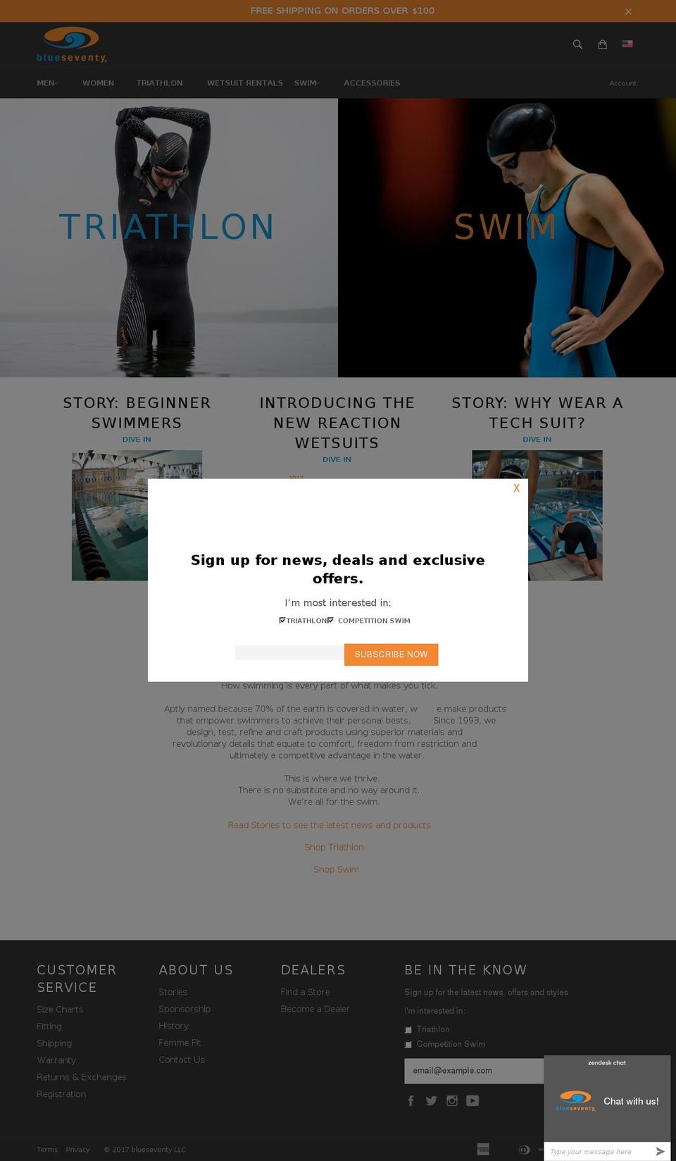 blueseventy.nl shopify website screenshot