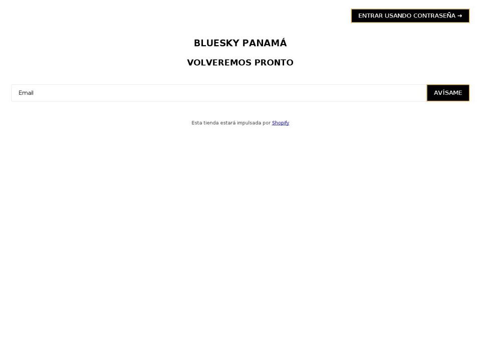 blueskypty.com shopify website screenshot