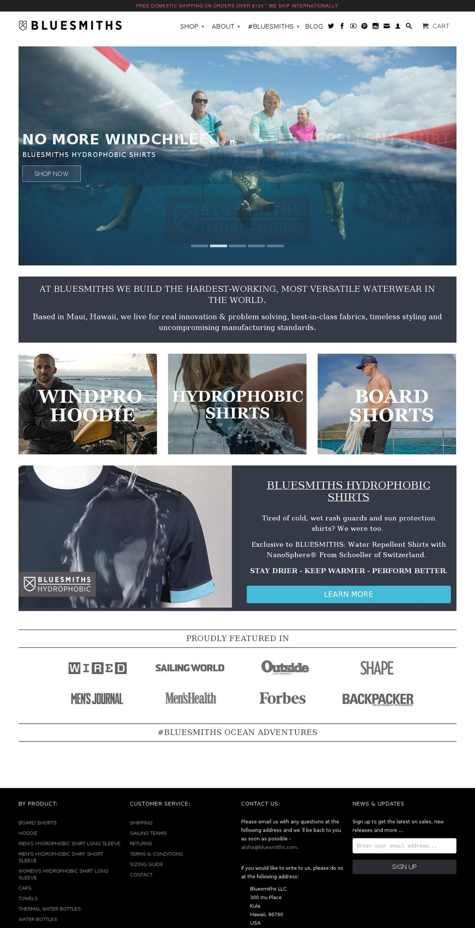 bluesmiths.com shopify website screenshot