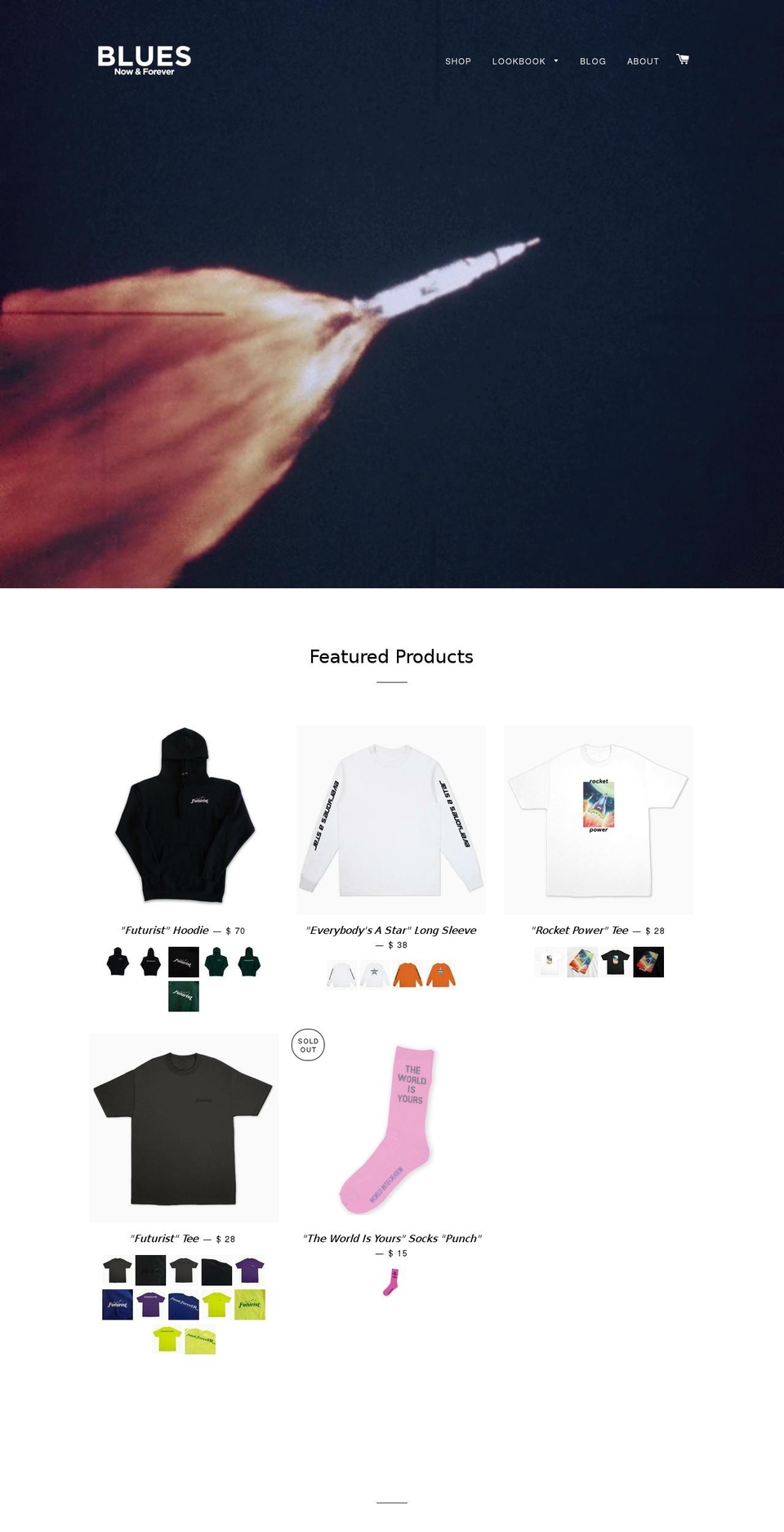 bluesnf.com — Shopify storefront screenshot
