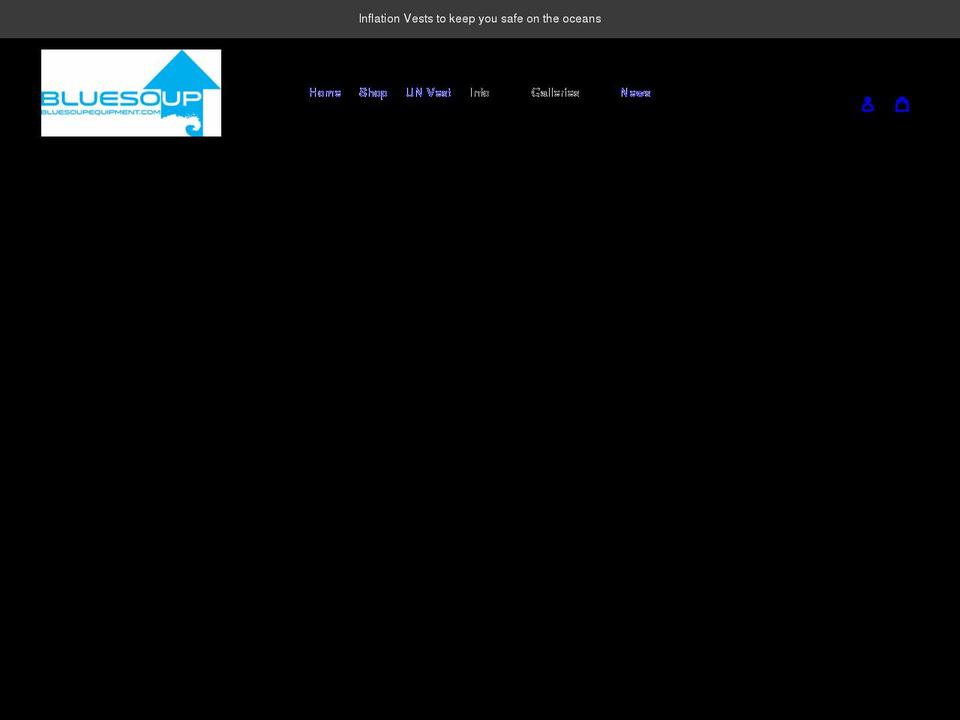 bluesoupequipment.com shopify website screenshot
