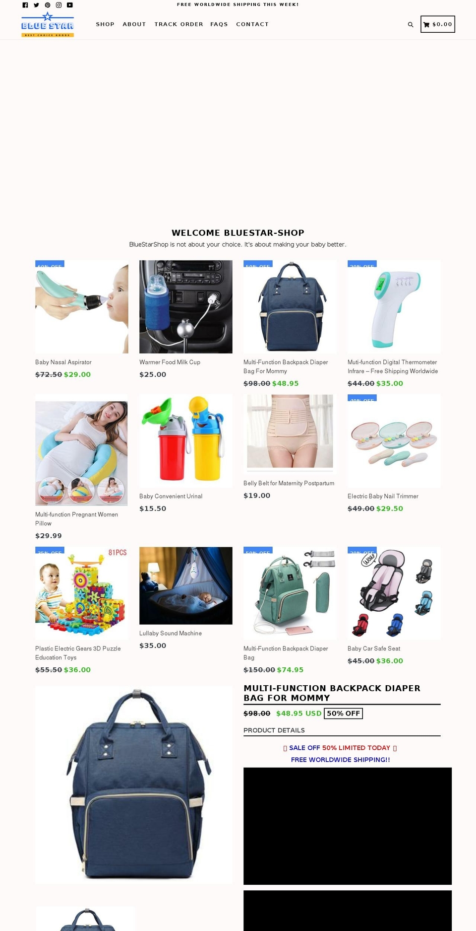 bluestar-shop.com — Shopify storefront screenshot