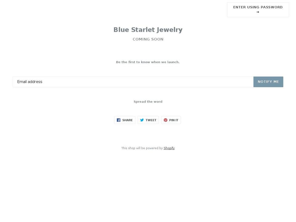 bluestarlet.com — Shopify storefront screenshot