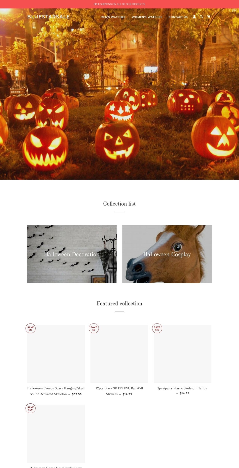 bluestarsale.com — Shopify storefront screenshot