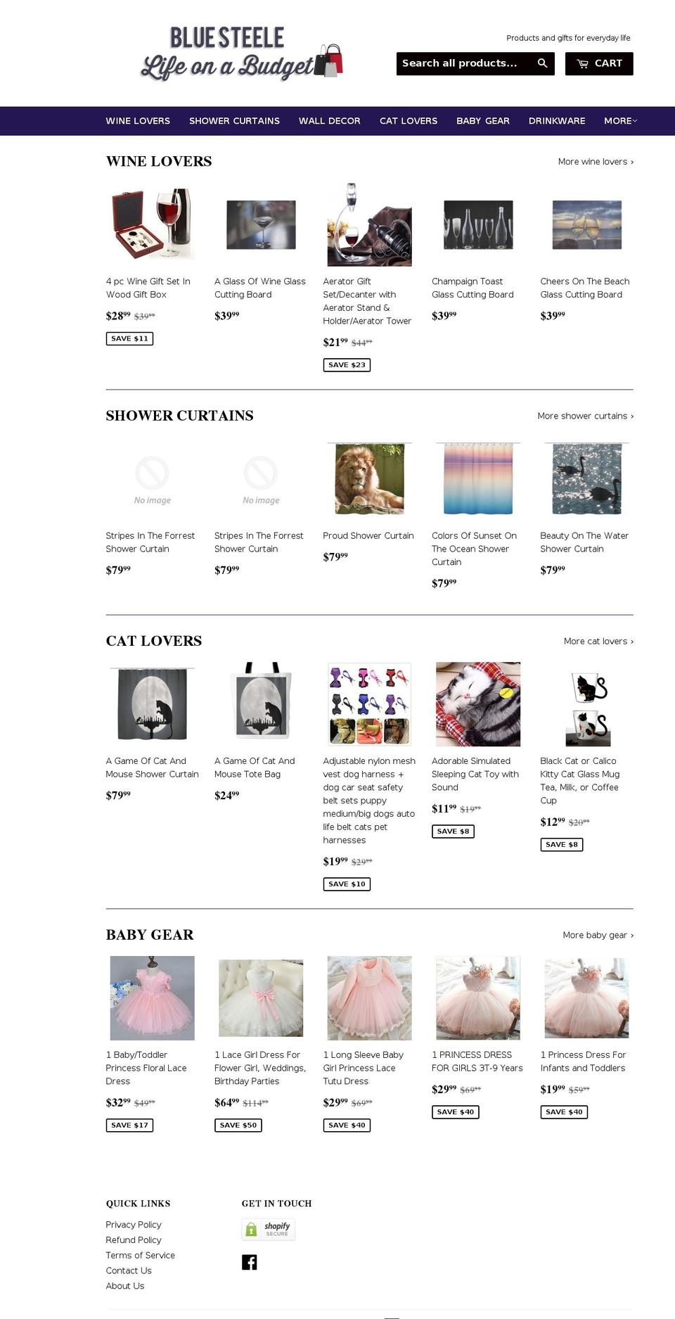 esademo Shopify theme site example bluesteeleboutique.com