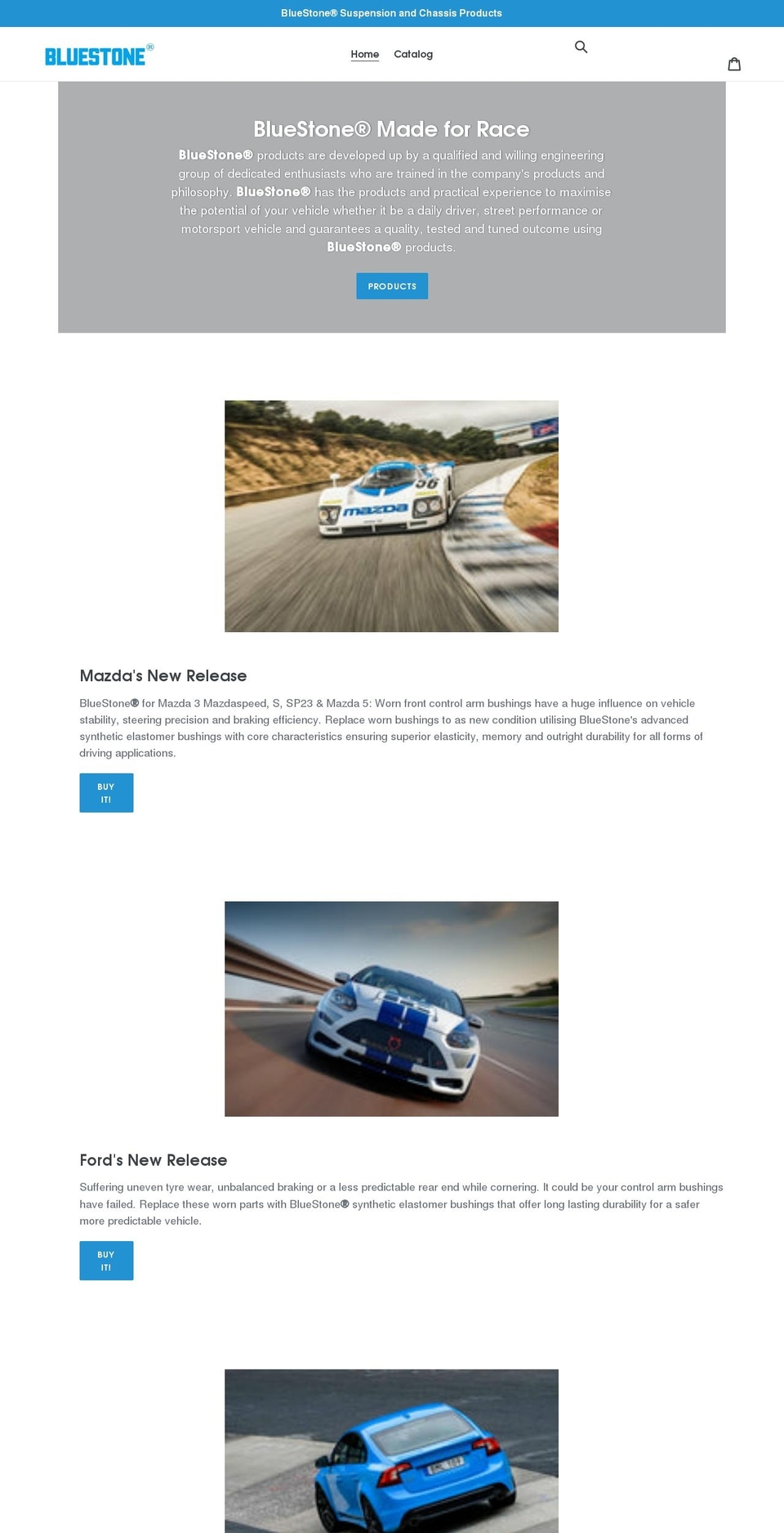 bluestoneautomotive.com shopify website screenshot