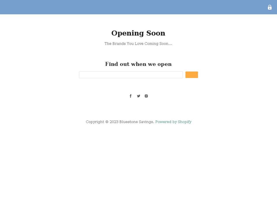 bluestonesavings.com shopify website screenshot
