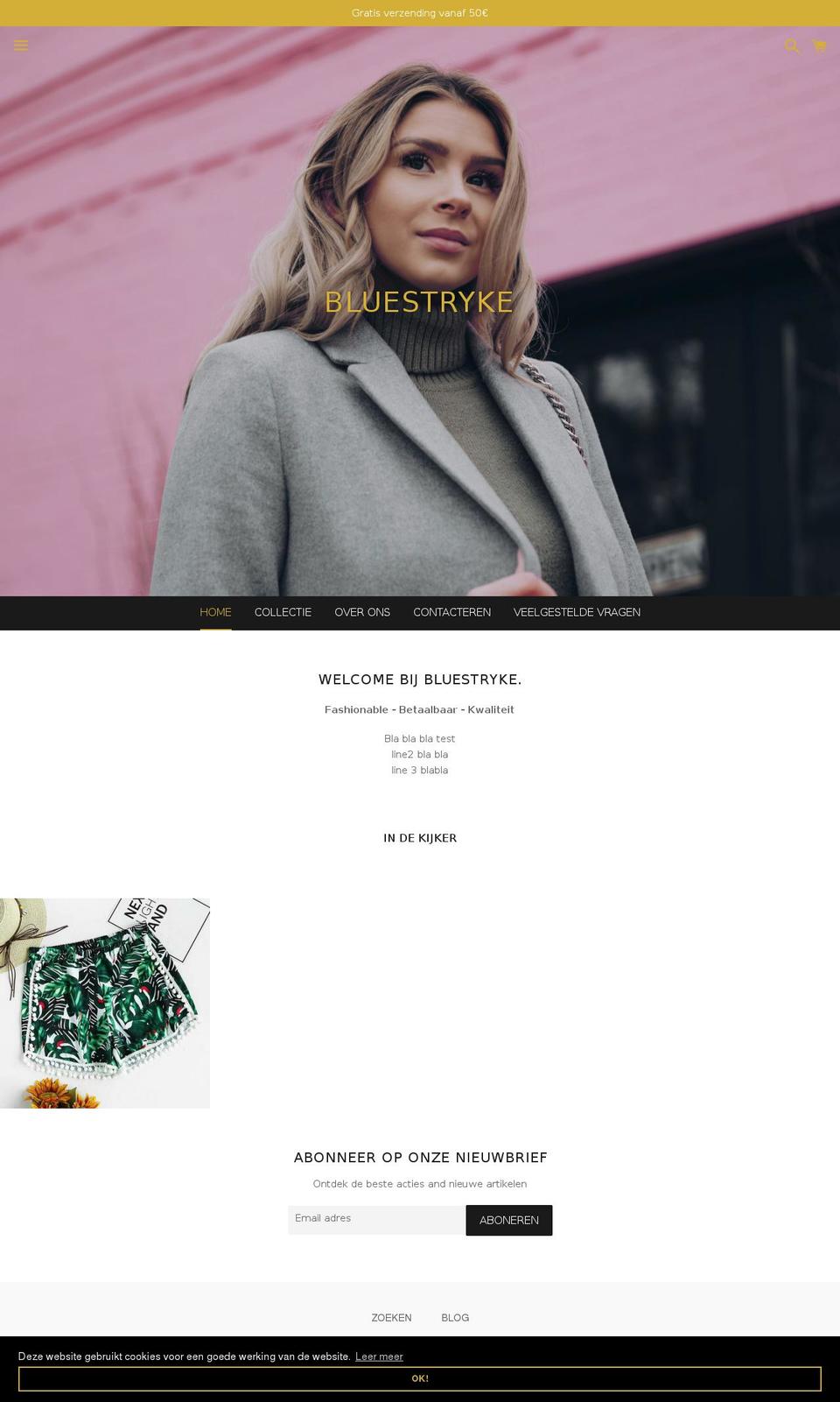 bluestryke.com — Shopify storefront screenshot