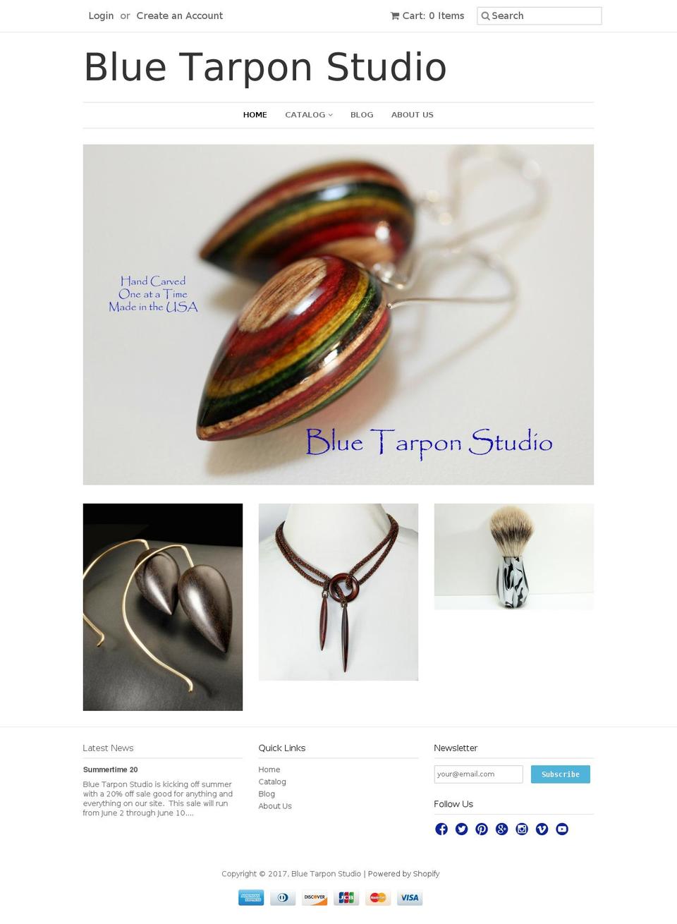 bluetarponstudio.com shopify website screenshot