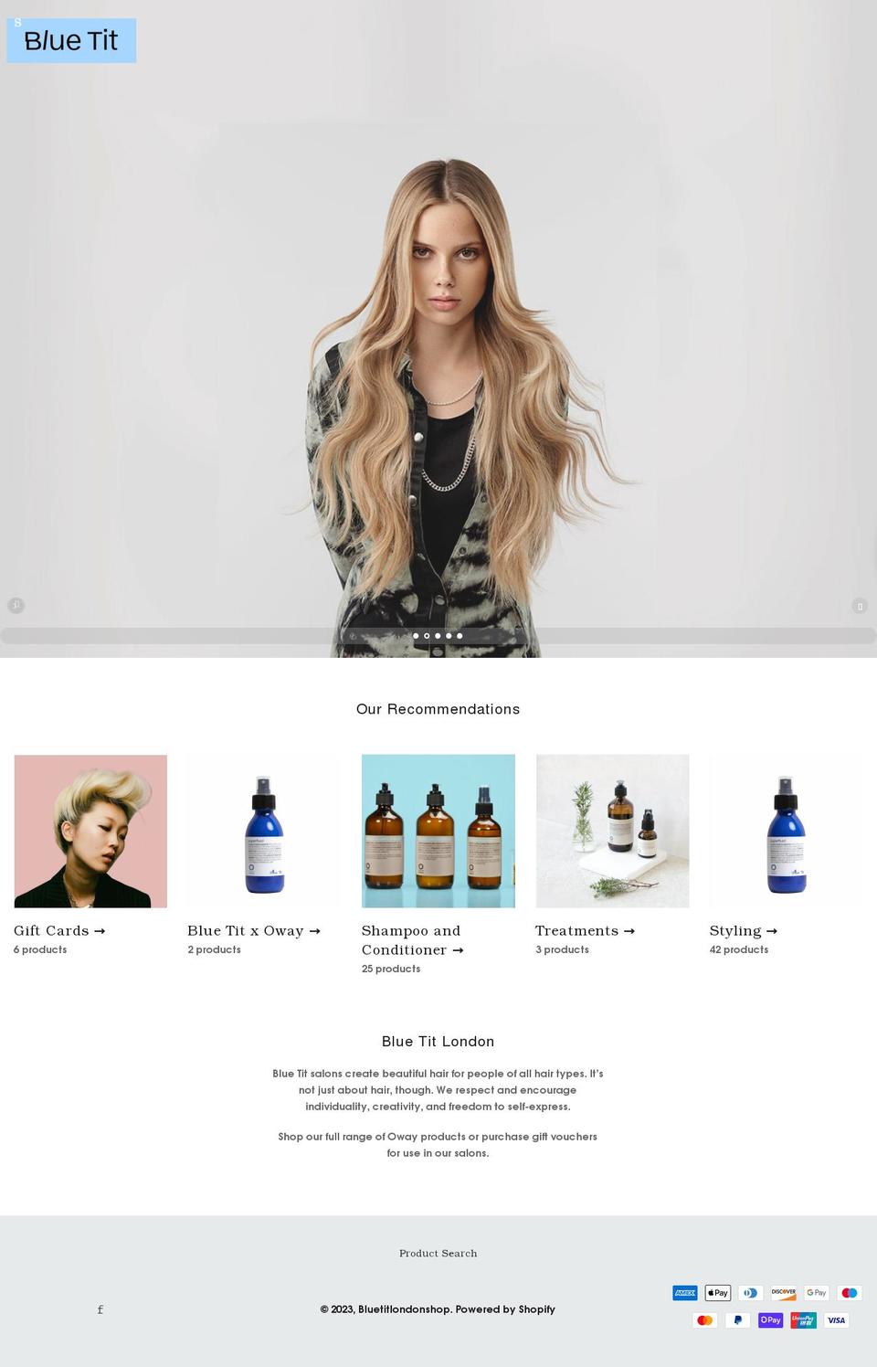 bluetitlondonshop.myshopify.com shopify website screenshot