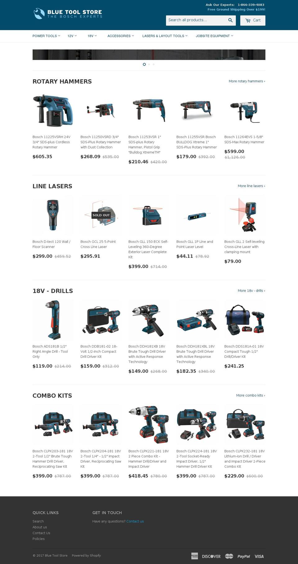 bluetoolstore.com shopify website screenshot