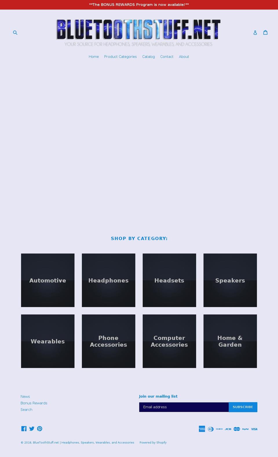 bluetoothstuff.net shopify website screenshot