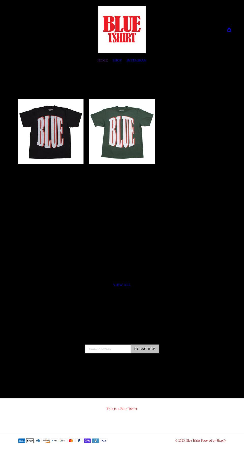 bluetshirt.com shopify website screenshot