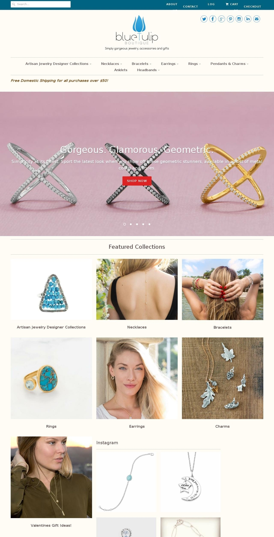 BT Responsive Shopify theme site example bluetulipboutiquejewelry.biz