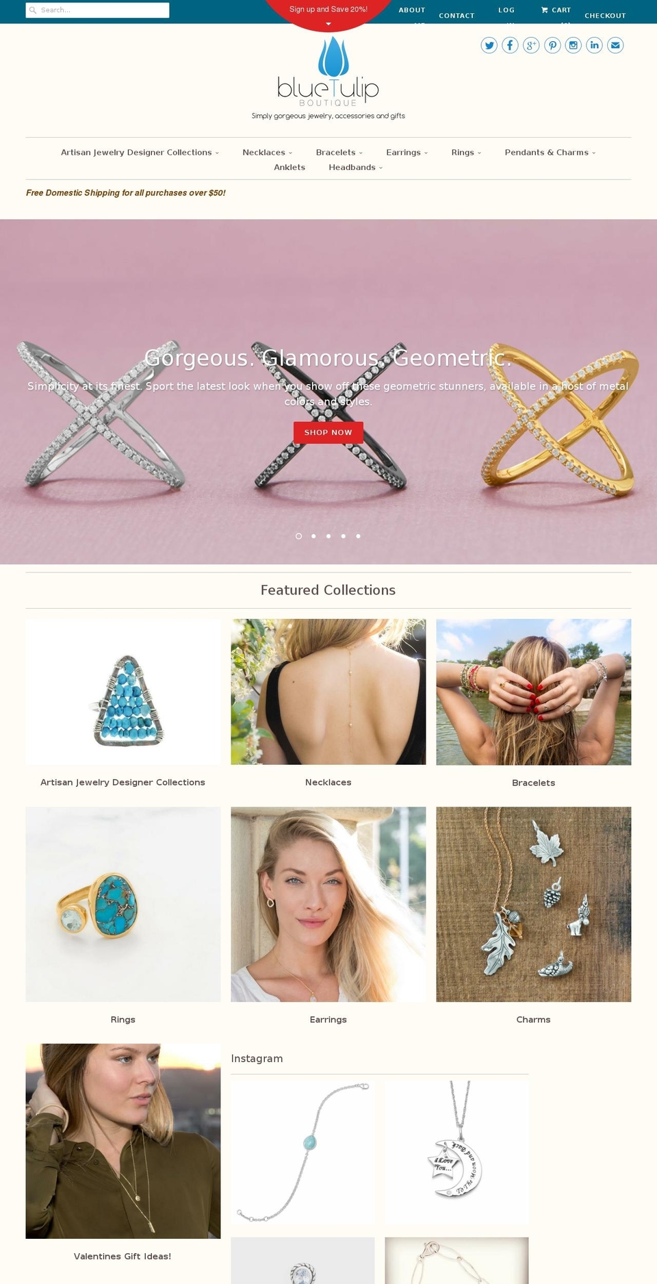 BT Responsive Shopify theme site example bluetulipboutiquejewelry.com