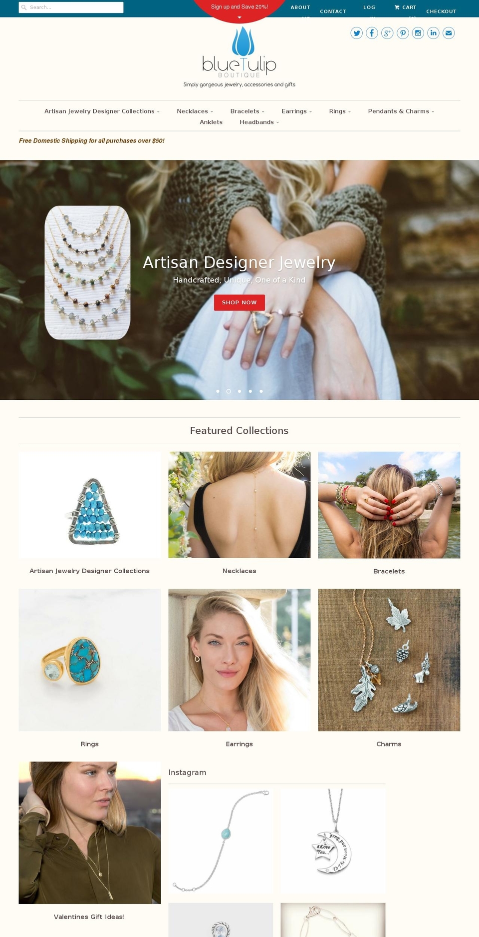 bluetulipboutiquejewelry.org shopify website screenshot