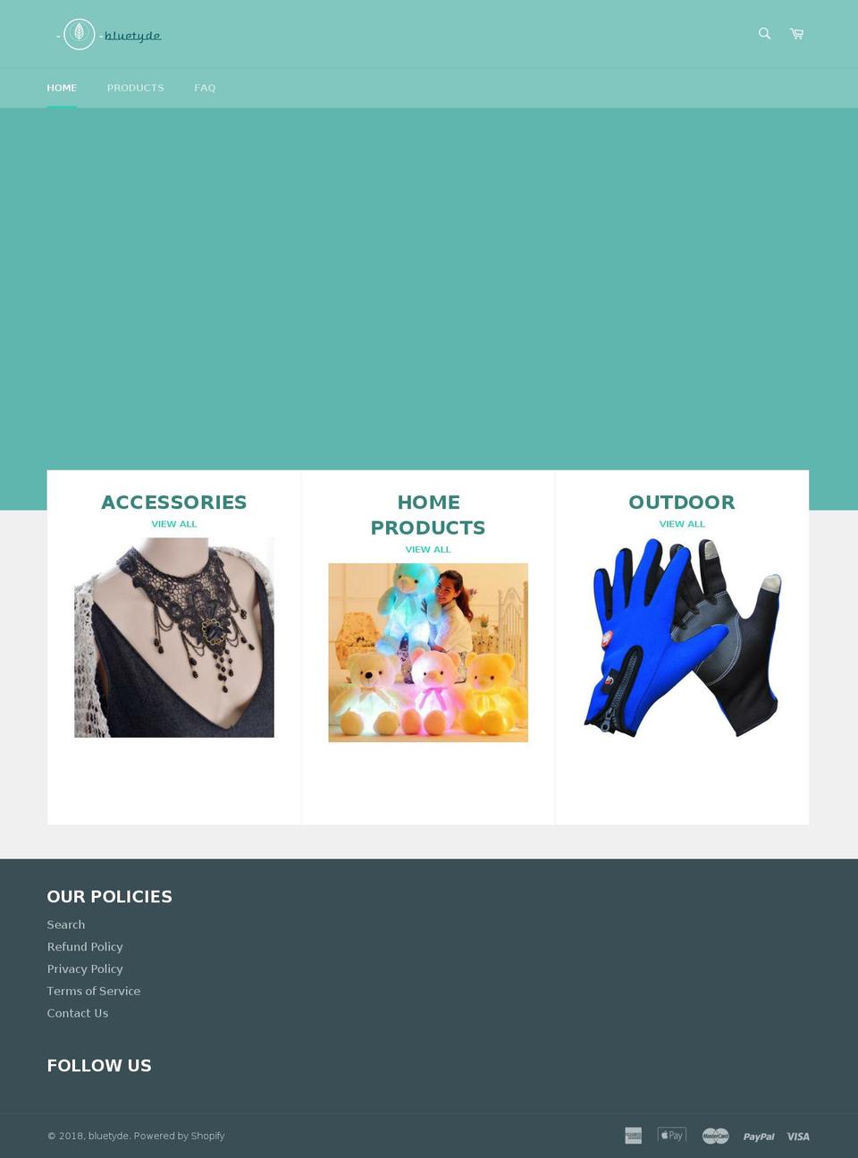 bluetyde.com — Shopify storefront screenshot