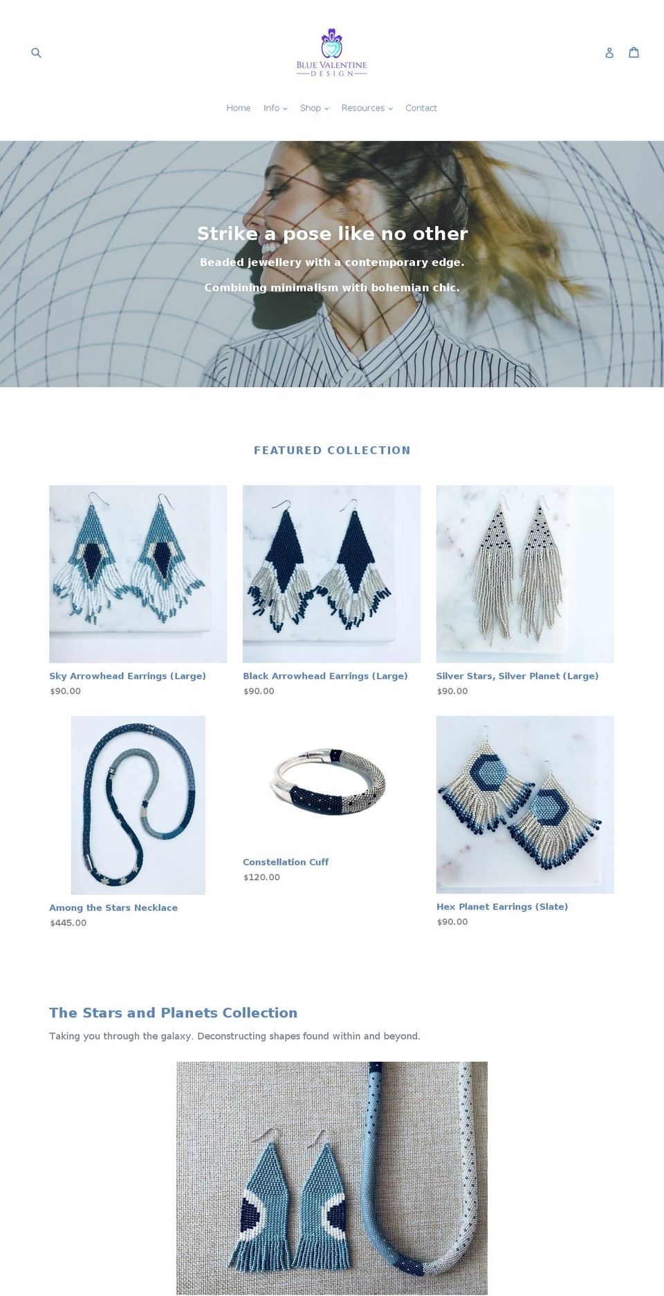 Stars and Planets Theme Shopify theme site example bluevalentinedesign.com