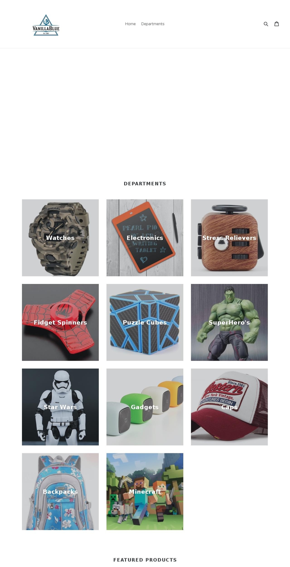 bluevanilla.net shopify website screenshot