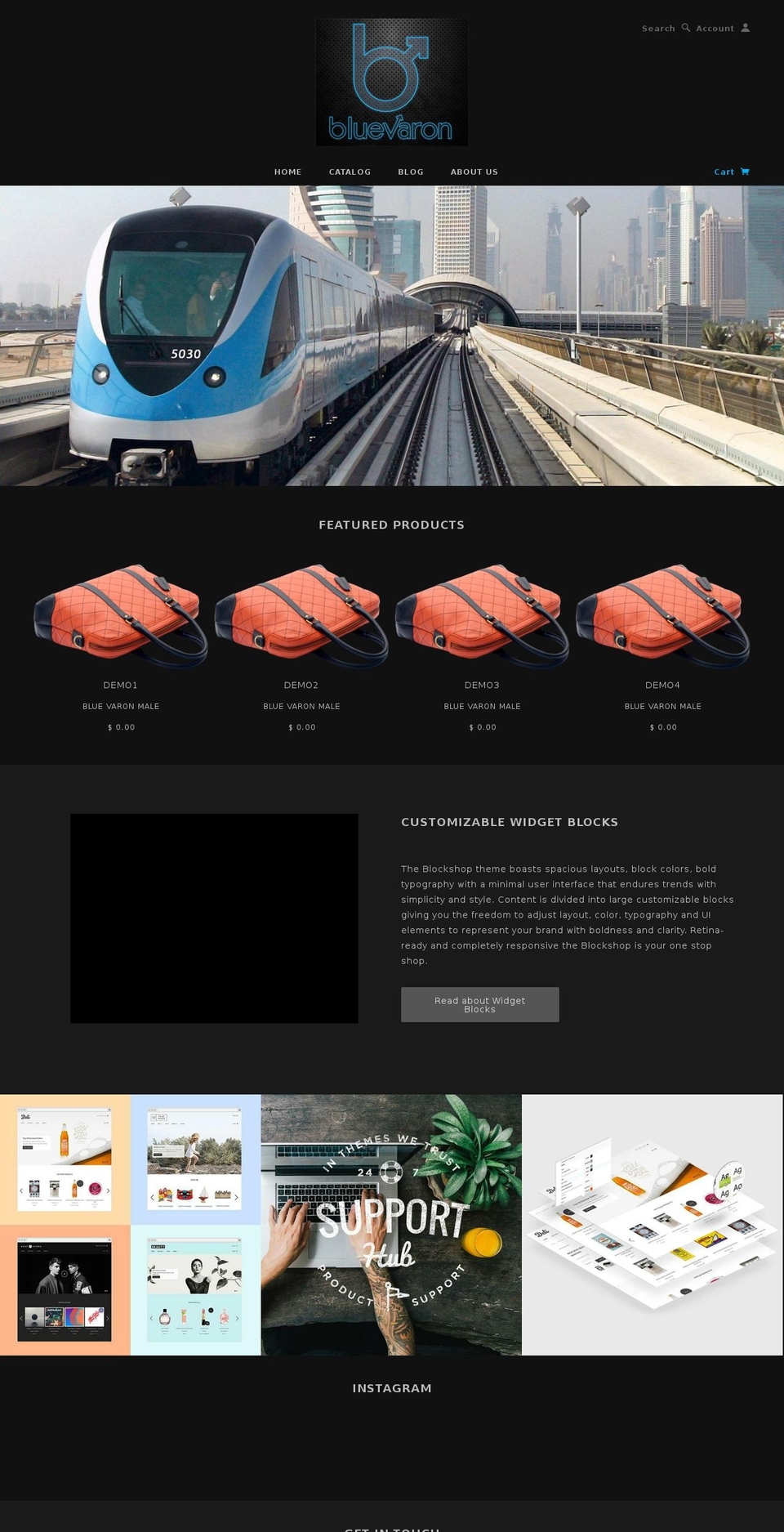 bluevaron.com shopify website screenshot