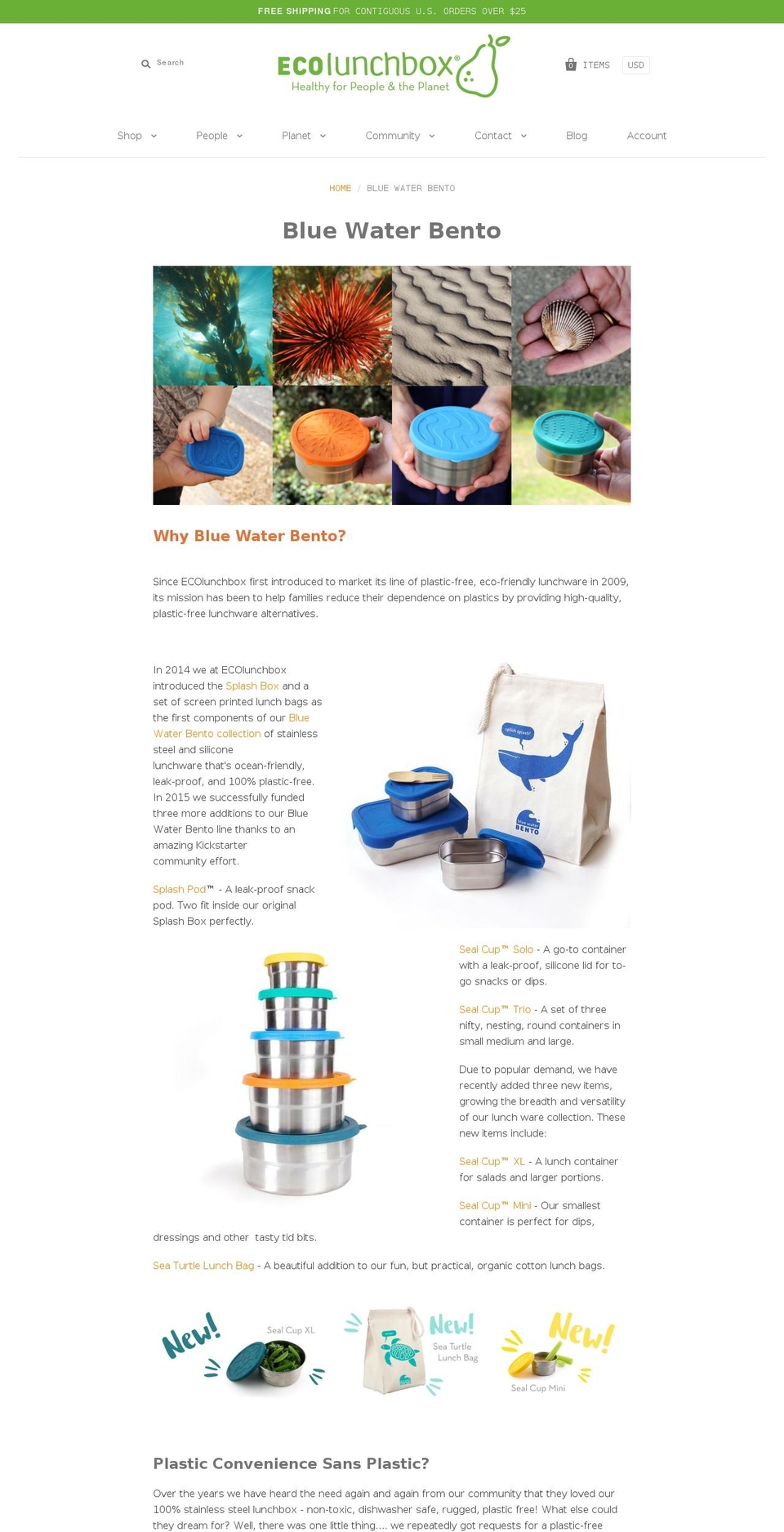 bluewaterbento.com shopify website screenshot