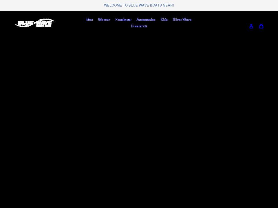 bluewaveboatsgear.com shopify website screenshot