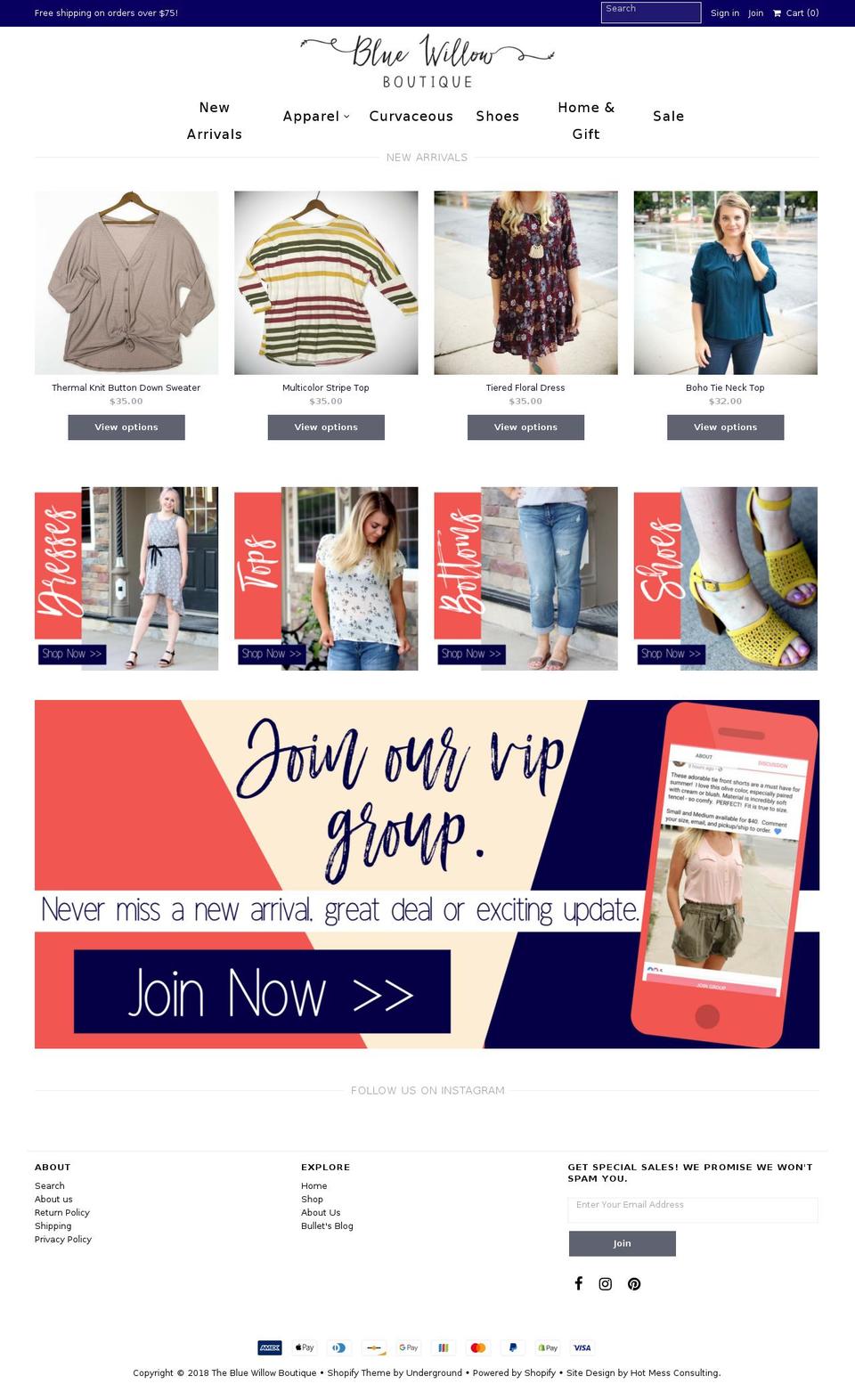 Copy of Mr Parker Shopify theme site example bluewillowboutique.com